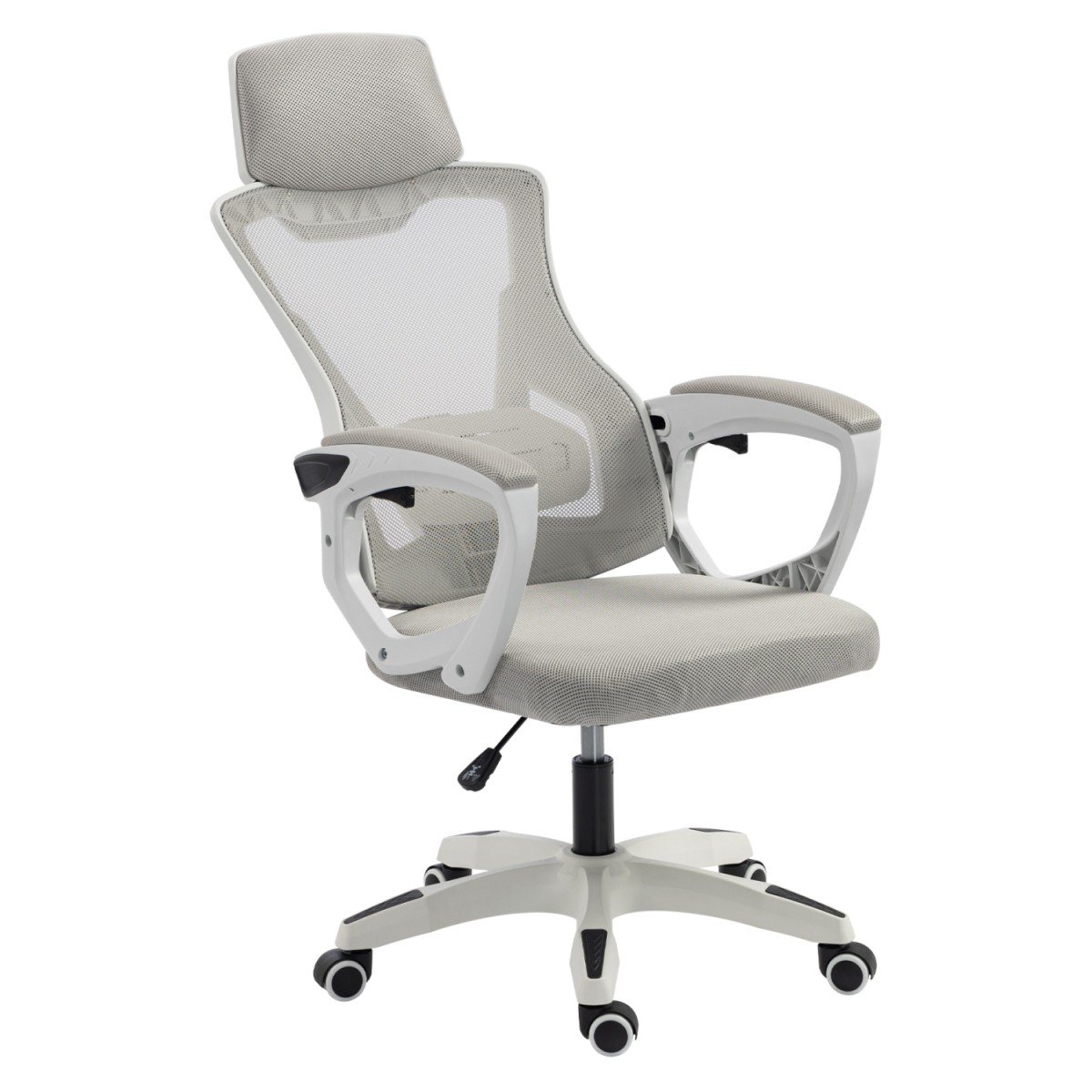 ΚΑΡΕΚΛΑ ΓΡΑΦΕΙΟΥ SALAS HM1223.02 P.P. ΛΕΥΚΟ-ΓΚΡΙ MESH ΥΦΑΣΜΑ 57x71x110-120Υεκ