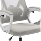 ΚΑΡΕΚΛΑ ΓΡΑΦΕΙΟΥ SALAS HM1223.02 P.P. ΛΕΥΚΟ-ΓΚΡΙ MESH ΥΦΑΣΜΑ 57x71x110-120Υεκ
