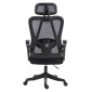 ΚΑΡΕΚΛΑ ΓΡΑΦΕΙΟΥ FRANTIC HM1224.01 ΜΑΥΡO MESH & ΠΟΛΥΠΡΟΠΥΛΕΝΙΟ 60x60x134Υεκ