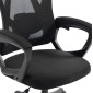 ΚΑΡΕΚΛΑ ΓΡΑΦΕΙΟΥ FRANTIC HM1224.01 ΜΑΥΡO MESH & ΠΟΛΥΠΡΟΠΥΛΕΝΙΟ 60x60x134Υεκ