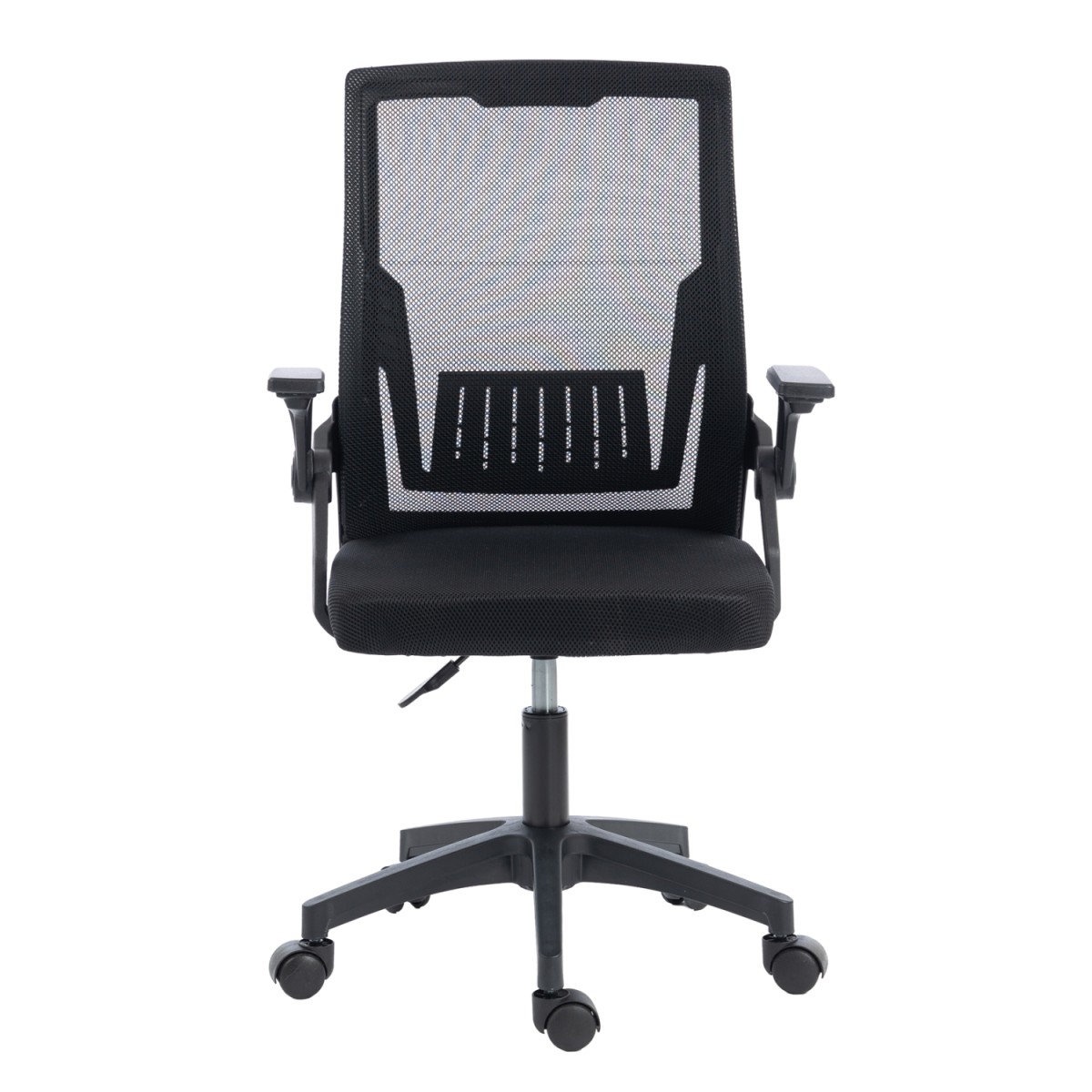 ΚΑΡΕΚΛΑ ΓΡΑΦΕΙΟΥ ZENITH HM1225.01 PP & MESH ΥΦΑΣΜΑ--ΜΑΥΡΟ 60x60x92-100Υεκ