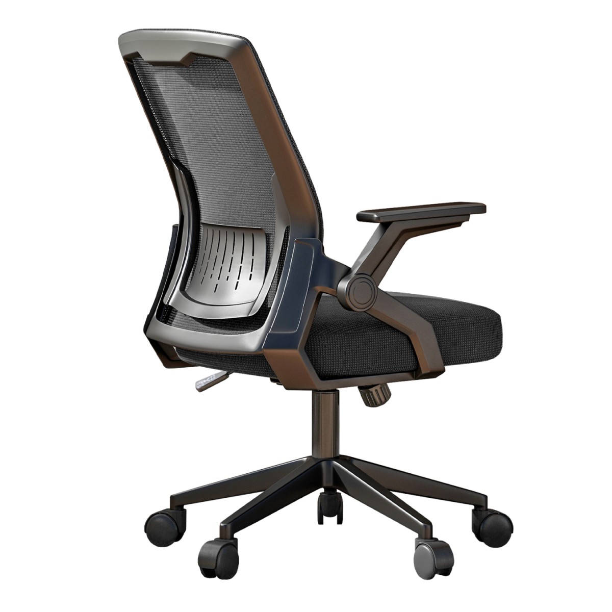 ΚΑΡΕΚΛΑ ΓΡΑΦΕΙΟΥ ZENITH HM1225.01 PP & MESH ΥΦΑΣΜΑ--ΜΑΥΡΟ 60x60x92-100Υεκ