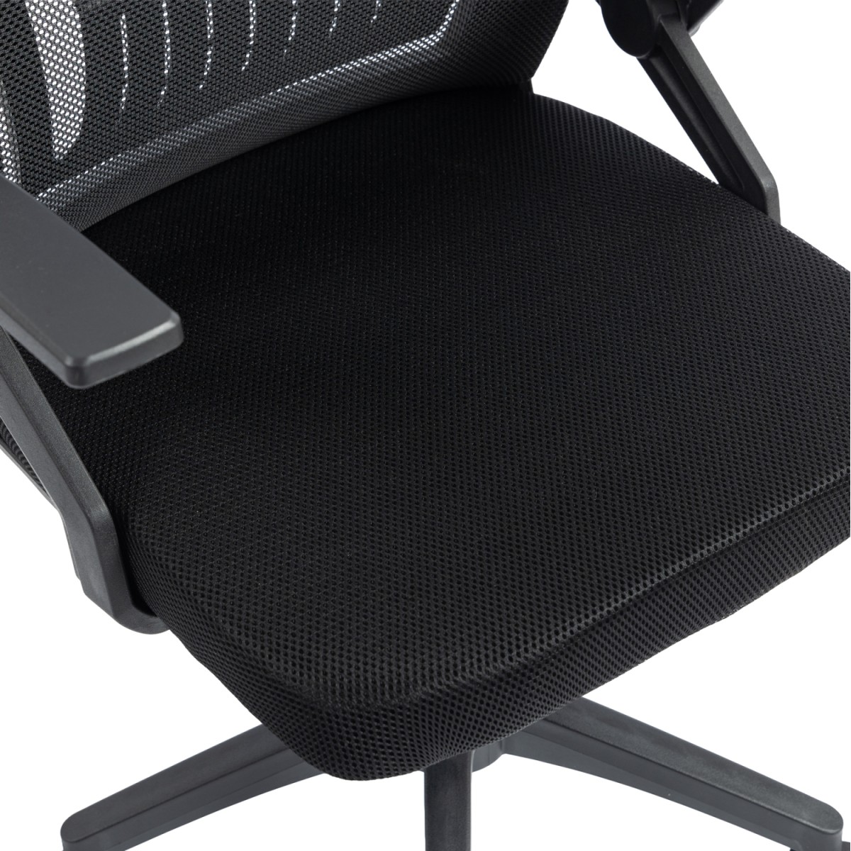 ΚΑΡΕΚΛΑ ΓΡΑΦΕΙΟΥ ZENITH HM1225.01 PP & MESH ΥΦΑΣΜΑ--ΜΑΥΡΟ 60x60x92-100Υεκ