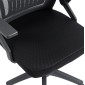 ΚΑΡΕΚΛΑ ΓΡΑΦΕΙΟΥ ZENITH HM1225.01 PP & MESH ΥΦΑΣΜΑ--ΜΑΥΡΟ 60x60x92-100Υεκ