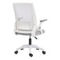 ΚΑΡΕΚΛΑ ΓΡΑΦΕΙΟΥ ZENITH HM1225.02 ΛΕΥΚΟ PP--ΑΝΟΙΧΤΟ ΓΚΡΙ MESH 60x60x92-100Υεκ