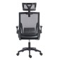 ΚΑΡΕΚΛΑ ΓΡΑΦΕΙΟΥ MATRON HM1226.01 ΜΑΥΡO PP & MESH ΥΦΑΣΜΑ 47x47x128Υεκ
