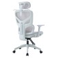 ΚΑΡΕΚΛΑ ΓΡΑΦΕΙΟΥ APEX HM1227.02 ΛΕΥΚΟ PP--ΑΝΟΙΧΤΟ ΓΚΡΙ MESH 68x68x120-130Υεκ