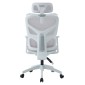 ΚΑΡΕΚΛΑ ΓΡΑΦΕΙΟΥ APEX HM1227.02 ΛΕΥΚΟ PP--ΑΝΟΙΧΤΟ ΓΚΡΙ MESH 68x68x120-130Υεκ