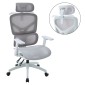 ΚΑΡΕΚΛΑ ΓΡΑΦΕΙΟΥ APEX HM1227.02 ΛΕΥΚΟ PP--ΑΝΟΙΧΤΟ ΓΚΡΙ MESH 68x68x120-130Υεκ