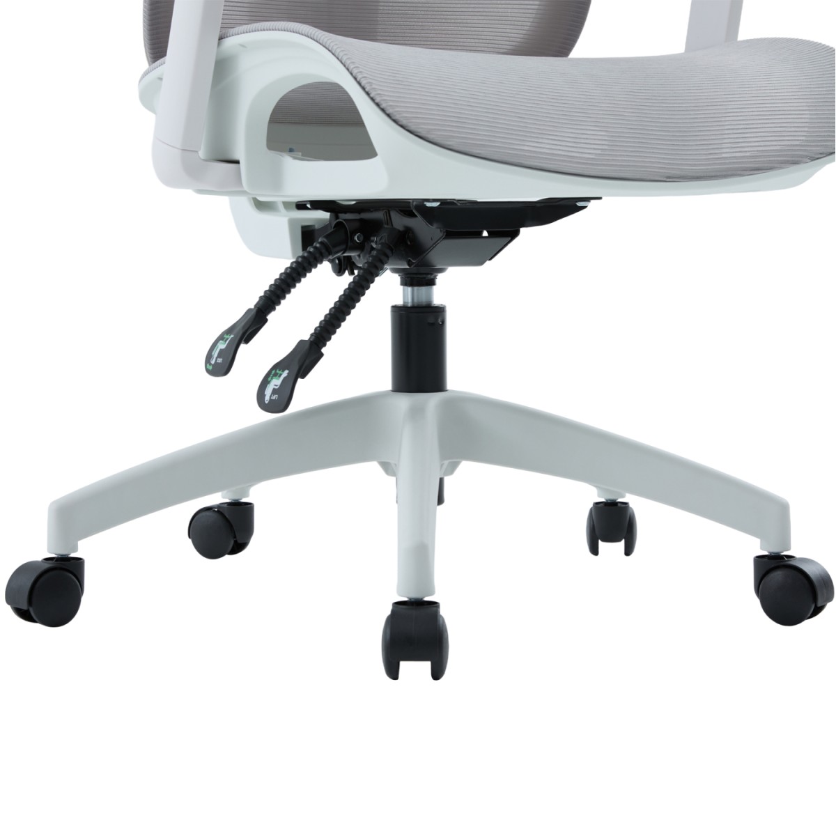 ΚΑΡΕΚΛΑ ΓΡΑΦΕΙΟΥ APEX HM1227.02 ΛΕΥΚΟ PP--ΑΝΟΙΧΤΟ ΓΚΡΙ MESH 68x68x120-130Υεκ