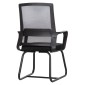 ΚΑΡΕΚΛΑ ΕΠΙΣΚΕΠΤΗ CASTER HM1228.01 PP--MESH--ΜΕΤΑΛΛΟ ΜΑΥΡΟ 46x52x94Υεκ