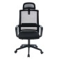 ΚΑΡΕΚΛΑ ΓΡΑΦΕΙΟΥ VELOCITY HM1229.01 ΜΑΥΡO MESH & PP 61x62x123Υεκ