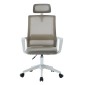 ΚΑΡΕΚΛΑ ΓΡΑΦΕΙΟΥ VELOCITY HM1229.02 ΛΕΥΚΟ PP--ΑΝΟΙΧΤΟ ΓΚΡΙ MESH 61x62x123Υεκ