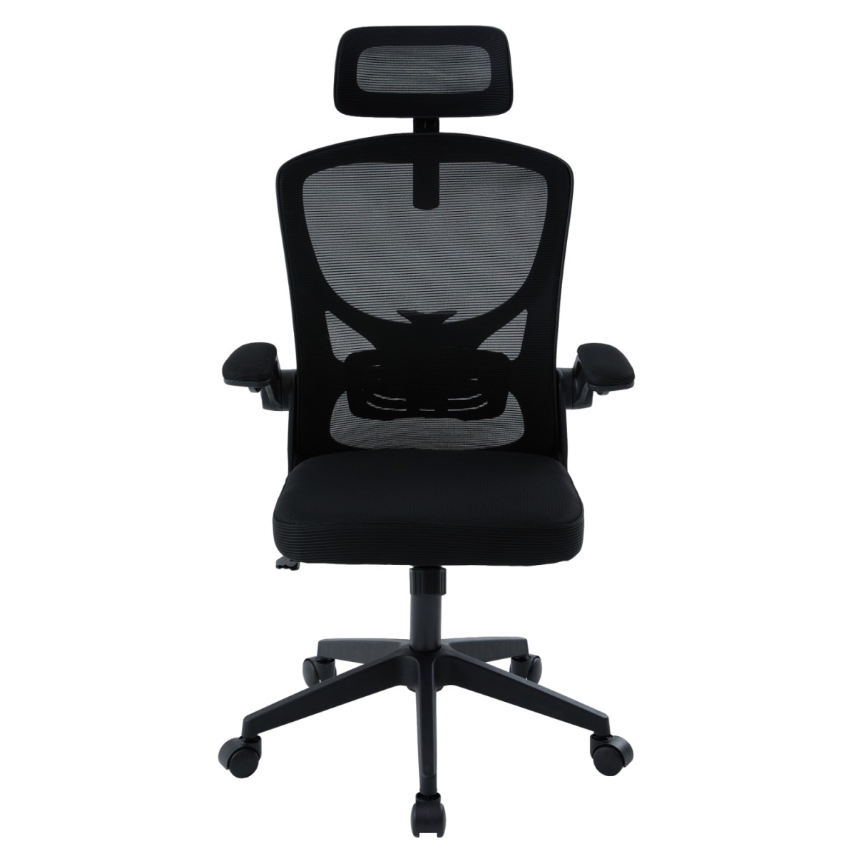 ΚΑΡΕΚΛΑ ΓΡΑΦΕΙΟΥ FLOATER HM1230.01 ΜΑΥΡO MESH & PP 62x62x106-116Υεκ