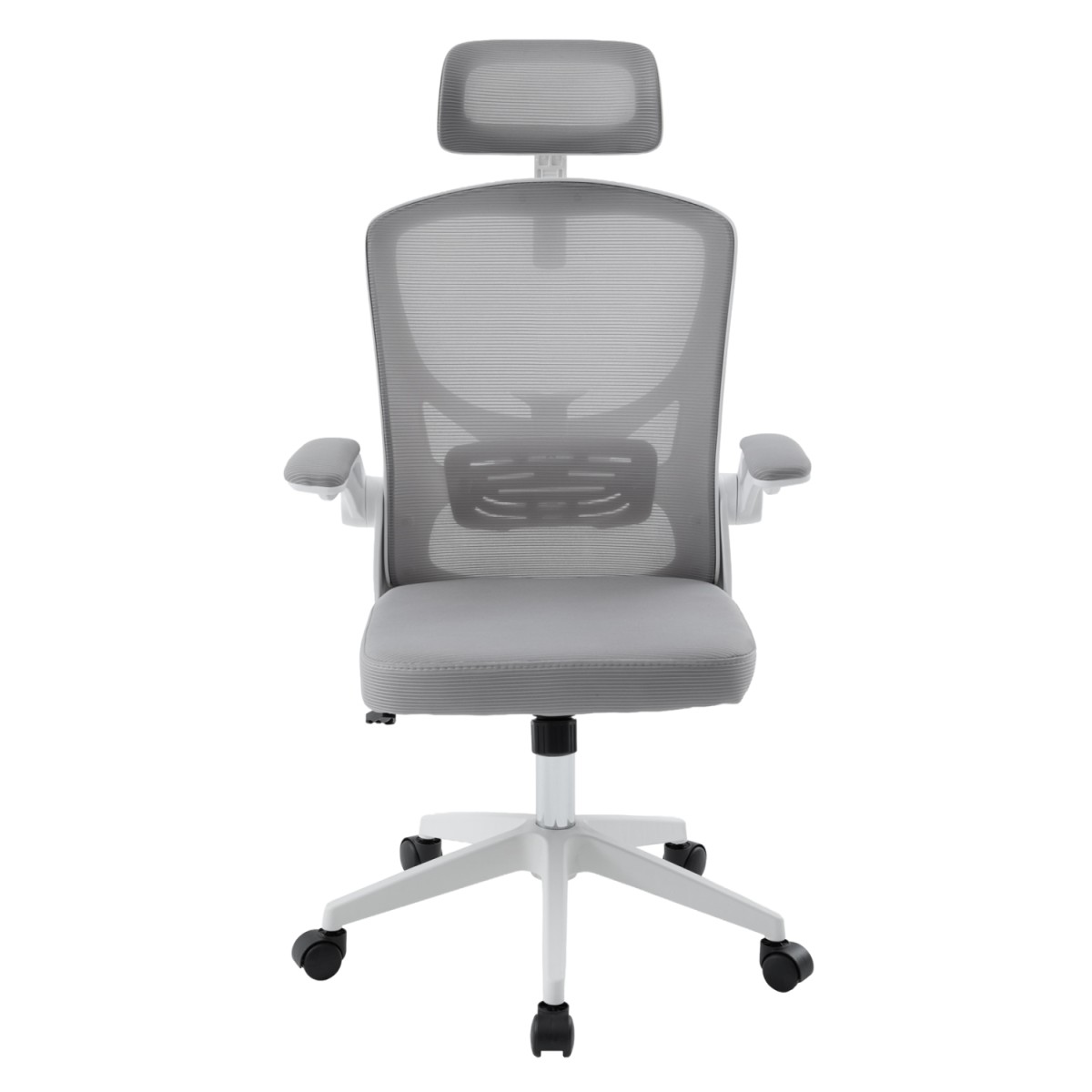 ΚΑΡΕΚΛΑ ΓΡΑΦΕΙΟΥ FLOATER HM1230.02 ΛΕΥΚΟ PP--ΑΝΟΙΧΤΟ ΓΚΡΙ MESH 62x62x106-116Υεκ