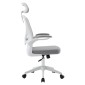 ΚΑΡΕΚΛΑ ΓΡΑΦΕΙΟΥ FLOATER HM1230.02 ΛΕΥΚΟ PP--ΑΝΟΙΧΤΟ ΓΚΡΙ MESH 62x62x106-116Υεκ