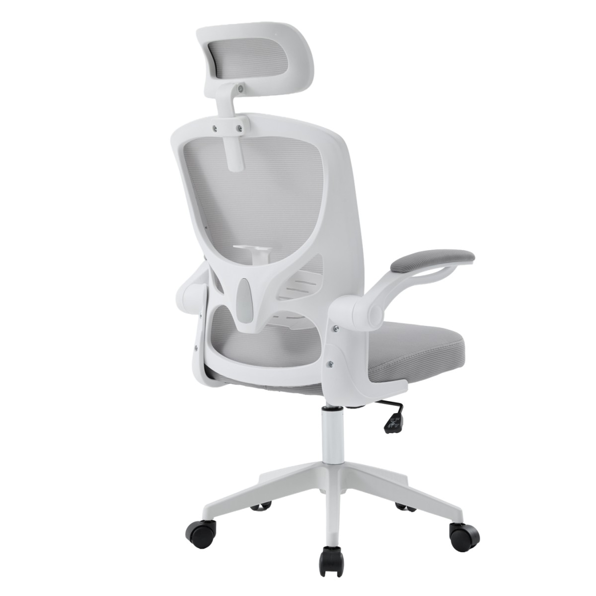 ΚΑΡΕΚΛΑ ΓΡΑΦΕΙΟΥ FLOATER HM1230.02 ΛΕΥΚΟ PP--ΑΝΟΙΧΤΟ ΓΚΡΙ MESH 62x62x106-116Υεκ