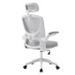 ΚΑΡΕΚΛΑ ΓΡΑΦΕΙΟΥ FLOATER HM1230.02 ΛΕΥΚΟ PP--ΑΝΟΙΧΤΟ ΓΚΡΙ MESH 62x62x106-116Υεκ
