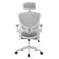 ΚΑΡΕΚΛΑ ΓΡΑΦΕΙΟΥ FLOATER HM1230.02 ΛΕΥΚΟ PP--ΑΝΟΙΧΤΟ ΓΚΡΙ MESH 62x62x106-116Υεκ