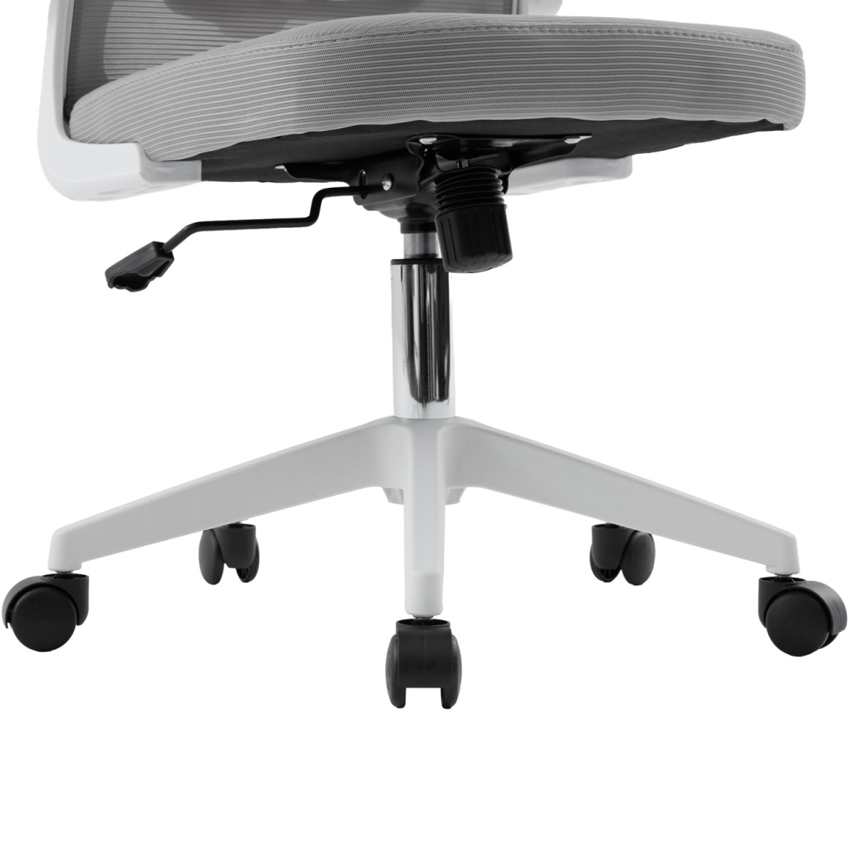 ΚΑΡΕΚΛΑ ΓΡΑΦΕΙΟΥ FLOATER HM1230.02 ΛΕΥΚΟ PP--ΑΝΟΙΧΤΟ ΓΚΡΙ MESH 62x62x106-116Υεκ