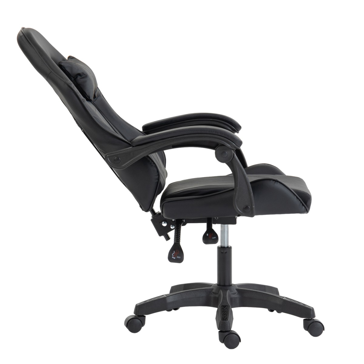 ΚΑΡΕΚΛΑ GAMING STRATUS HM1231.01 ΜΑΥΡΟ PVC--ΜΕ ΜΑΞIΛΑΡΑΚΙΑ ΜΕΣΗΣ/ΚΕΦΑΛΗΣ 62x62x119Υεκ