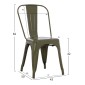ΚΑΡΕΚΛΑ ΜΕΤΑΛΛΙΚΗ MELITA-PRO HM8641.43 ΣΕ DARK OLIVE GREEN 43x50x82Υεκ.