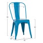 ΚΑΡΕΚΛΑ ΜΕΤΑΛΛΙΚΗ MELITA-PRO HM8641.48 ΜΠΛΕ 44x47x84.5Υεκ.