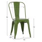 ΚΑΡΕΚΛΑ ΜΕΤΑΛΛΙΚΗ MELITA-PRO HM8641.53 LIGHT OLIVE GREEN 44x47x84.5Υεκ.