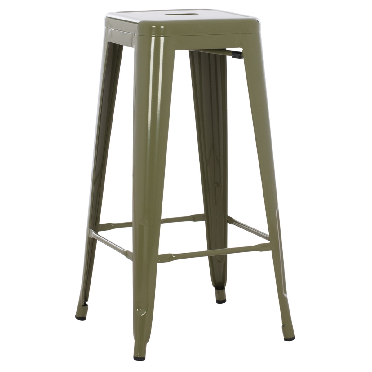 ΣΚΑΜΠΟ ΜΠΑΡ ΜΕΤΑΛΛΙΚΟ MELITA-PRO HM8642.43 ΣΕ DARK OLIVE 43x43x78Υεκ.