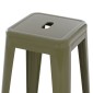 ΣΚΑΜΠΟ ΜΠΑΡ ΜΕΤΑΛΛΙΚΟ MELITA-PRO HM8642.43 ΣΕ DARK OLIVE 43x43x78Υεκ.