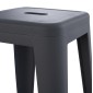 ΣΚΑΜΠΟ ΜΠΑΡ ΜΕΤΑΛΛΙΚΟ MELITA-PRO HM8642.50 ΣΕ ΓΚΡΙ 43x43x78Υεκ.