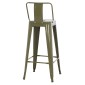 ΣΚΑΜΠΟ BAR ME ΠΛΑΤΗ ΜΕΤΑΛΛΙΚΟ MELITA-PRO HM8643.43 DARK OLIVE GREEN 42x42x100Υεκ.
