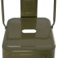 ΣΚΑΜΠΟ BAR ME ΠΛΑΤΗ ΜΕΤΑΛΛΙΚΟ MELITA-PRO HM8643.43 DARK OLIVE GREEN 42x42x100Υεκ.