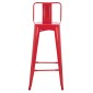 ΣΚΑΜΠΟ BAR ME ΠΛΑΤΗ ΜΕΤΑΛΛΙΚΟ MELITA-PRO HM8643.44 ΚΟΚΚΙΝΟ 42x42x100Υεκ.