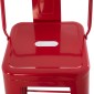 ΣΚΑΜΠΟ BAR ME ΠΛΑΤΗ ΜΕΤΑΛΛΙΚΟ MELITA-PRO HM8643.44 ΚΟΚΚΙΝΟ 42x42x100Υεκ.