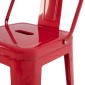 ΣΚΑΜΠΟ BAR ME ΠΛΑΤΗ ΜΕΤΑΛΛΙΚΟ MELITA-PRO HM8643.44 ΚΟΚΚΙΝΟ 42x42x100Υεκ.