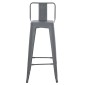 ΣΚΑΜΠΟ BAR ME ΠΛΑΤΗ ΜΕΤΑΛΛΙΚΟ MELITA-PRO HM8643.50 ΓΚΡΙ 42x42x100Υεκ.