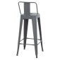 ΣΚΑΜΠΟ BAR ME ΠΛΑΤΗ ΜΕΤΑΛΛΙΚΟ MELITA-PRO HM8643.50 ΓΚΡΙ 42x42x100Υεκ.