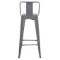 ΣΚΑΜΠΟ BAR ME ΠΛΑΤΗ ΜΕΤΑΛΛΙΚΟ MELITA-PRO HM8643.50 ΓΚΡΙ 42x42x100Υεκ.