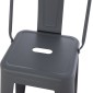 ΣΚΑΜΠΟ BAR ME ΠΛΑΤΗ ΜΕΤΑΛΛΙΚΟ MELITA-PRO HM8643.50 ΓΚΡΙ 42x42x100Υεκ.