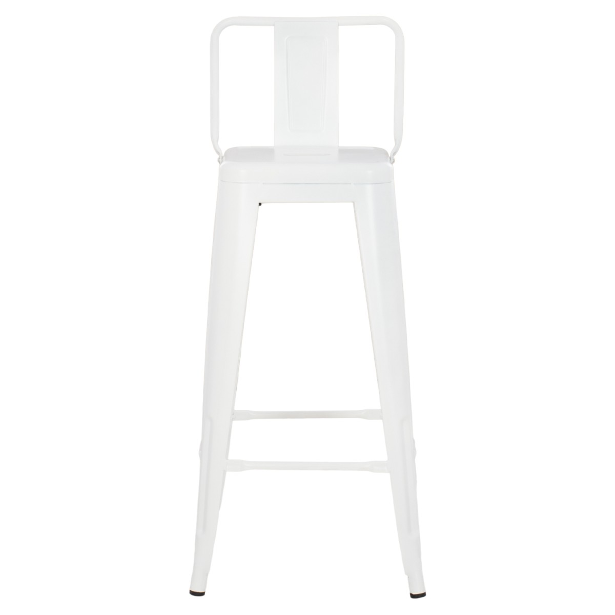 ΣΚΑΜΠΟ BAR ME ΠΛΑΤΗ ΜΕΤΑΛΛΙΚΟ MELITA-PRO HM8643.41 ΛΕΥΚΟ ΜΑΤ 42x42x100Υεκ.