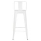 ΣΚΑΜΠΟ BAR ME ΠΛΑΤΗ ΜΕΤΑΛΛΙΚΟ MELITA-PRO HM8643.41 ΛΕΥΚΟ ΜΑΤ 42x42x100Υεκ.