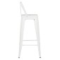 ΣΚΑΜΠΟ BAR ME ΠΛΑΤΗ ΜΕΤΑΛΛΙΚΟ MELITA-PRO HM8643.41 ΛΕΥΚΟ ΜΑΤ 42x42x100Υεκ.