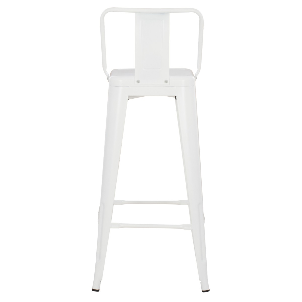 ΣΚΑΜΠΟ BAR ME ΠΛΑΤΗ ΜΕΤΑΛΛΙΚΟ MELITA-PRO HM8643.41 ΛΕΥΚΟ ΜΑΤ 42x42x100Υεκ.