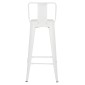 ΣΚΑΜΠΟ BAR ME ΠΛΑΤΗ ΜΕΤΑΛΛΙΚΟ MELITA-PRO HM8643.41 ΛΕΥΚΟ ΜΑΤ 42x42x100Υεκ.