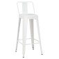 ΣΚΑΜΠΟ BAR ME ΠΛΑΤΗ ΜΕΤΑΛΛΙΚΟ MELITA-PRO HM8643.41 ΛΕΥΚΟ ΜΑΤ 42x42x100Υεκ.