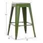ΣΚΑΜΠΟ ΜΕΣΑΙΟΥ ΥΨΟΥΣ ΜΕΤΑΛΛΙΚΟ MELITA-PRO HM8573.53 ΣΕ LIGHT OLIVE GREEN 43x43x67Υεκ.