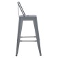 ΣΚΑΜΠΟ ΜΠΑΡ ΜΕΣΑΙΟΥ ΥΨΟΥΣ ΜΕΤΑΛΛΙΚΟ MELITA-PRO HM8574.50 ΓΚΡΙ 43x43x88Υεκ.