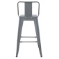ΣΚΑΜΠΟ ΜΠΑΡ ΜΕΣΑΙΟΥ ΥΨΟΥΣ ΜΕΤΑΛΛΙΚΟ MELITA-PRO HM8574.50 ΓΚΡΙ 43x43x88Υεκ.