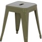 ΣΚΑΜΠΟ ΜΕΤΑΛΛΙΚΟ MELITA HM0096.43 ΣΕ DARK OLIVE ΧΡΩΜΑ 37x37x45Υεκ.